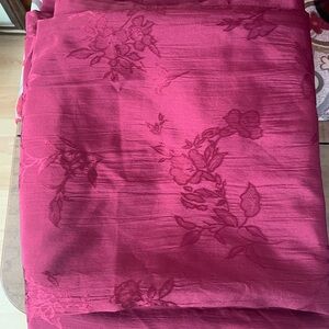 Floral Patterned Fabric in Rich Burgundy